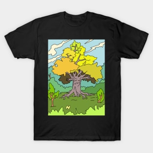 Grumpy Treant in the Enchanted Forest Fantasy Art T-Shirt